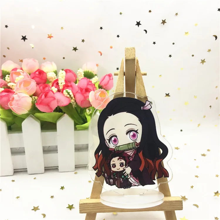 Аниме демон убийца Kimetsu no Yaiba брелок Tomioka Giyuu Nezuko Sabito Makomo Tanjirou Забавный мультфильм акриловый брелок brelok - Цвет: 1