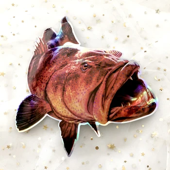 

20CM personality Fisherman Go Fishing Stickers suitcase laptop Skateboard guitar DIY sticker JDM decals