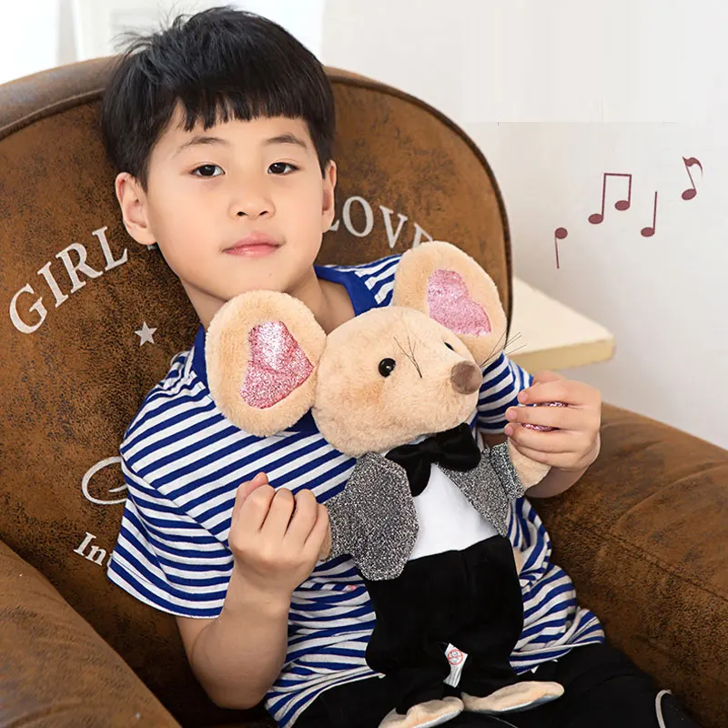 Robot Music Mouse Toys Dance Talk Electronic Plush Mouse Sound Control Interactive Mice Sing Song Animal For Kids Birthday Gift 4