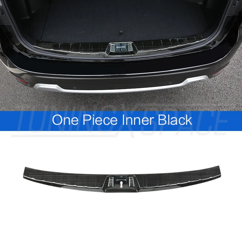 inner black Нержавеющая сталь подходит для Subaru Forester Накладка на порог задней двери - Цвет: inner black