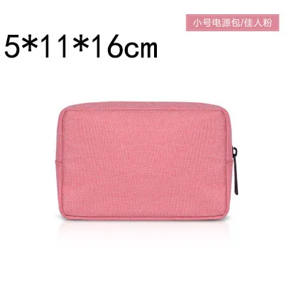 Pink Small Зарядное устройство дорожный контейнер для хранения Кабельный органайзер сумка для хранения портативные цифровые аксессуары гаджет Организатор устройств USB кабель - Цвет: Pink Small