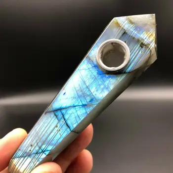 

labradorite smoking pipe mineral crystals gemstones natural quartz cristal spiritual reiki healing stones piedras decorativas