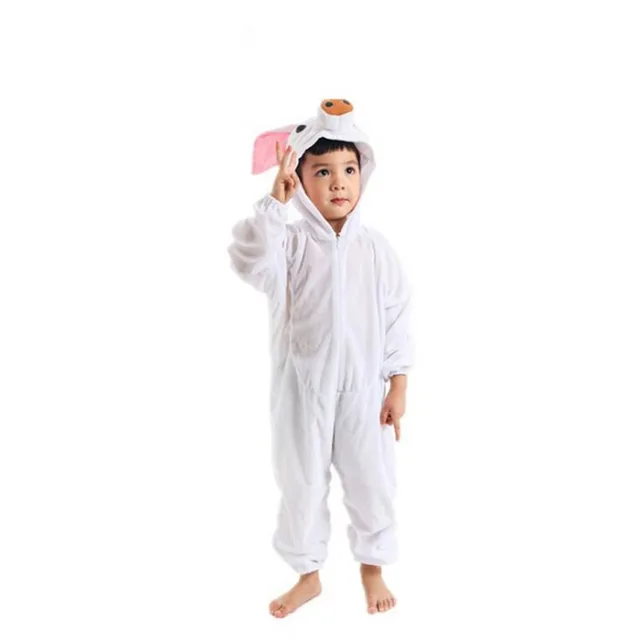 Kigurumis Animals Kids Anime Cosplay Costume Funny Suit School Party Student Play Games Onesies Performance Dinosaur Tiger Fancy white pig