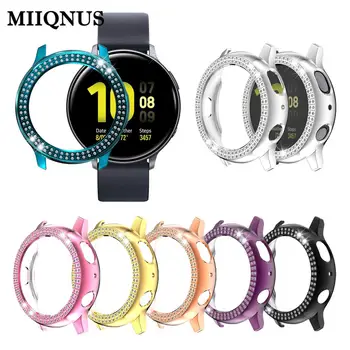 

Bling Diamond PC Watch Case Cover Frame Bumper Screen Protector For Samsung Galaxy Watch Active 2 40/44mm Smart Watch Accessorie
