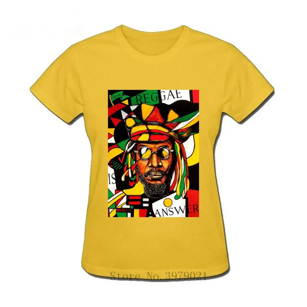Rastafari женская футболка с принтом регги 2019 забавная белая короткими рукавами и