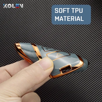 Nuovo TPU Car Key Case Cover Shell Fob per Land Rover Range Rover Evoque Discovery Sport Velar per Jaguar XE E-PACE XF accessori - Nuovo TPU Car Key Case Cover Shell Fob per Land Rover Range Rover Evoque Discovery