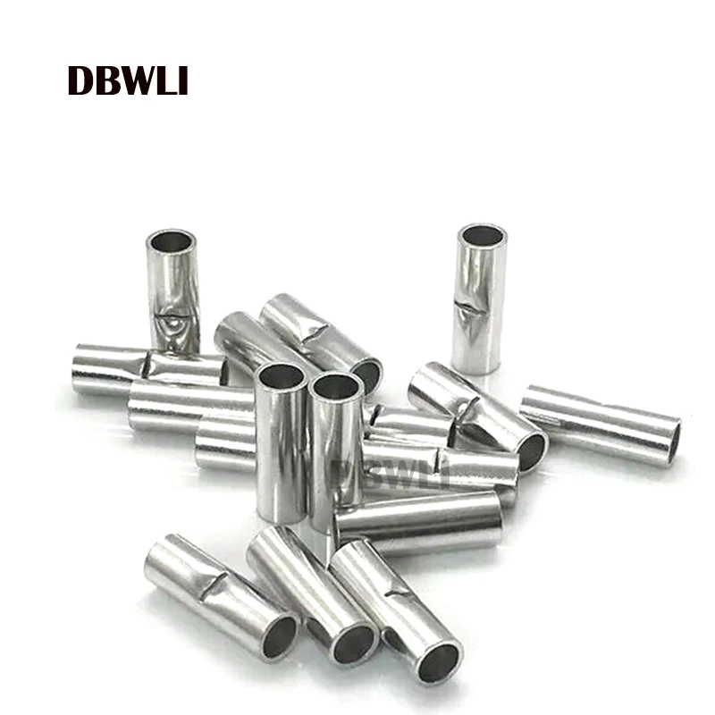 1000PCS 26-10 AWG BN0.5 BN1.25 BN2 BN3.5 BN5.5 Pure Copper Tinned Splice Non-Insulated Butt Connector Crimp Terminal Wire Bare |