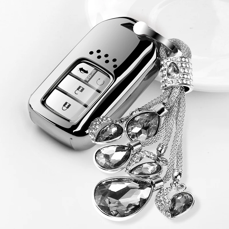 Portachiavi con custodia completa per chiave a distanza per auto in TPU per Honda Accord Civic CR-V XR-V MK10 Spirior Pilot Fit City Freed Jade Key Protect - Hcdf49635b237465692152f686a30e56cb