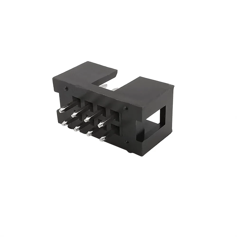 10 шт./лот DC3 шаг разъема 2 54 мм 8-контактный прямой штекер закрытый PCB IDC Socket Box Header JTAG