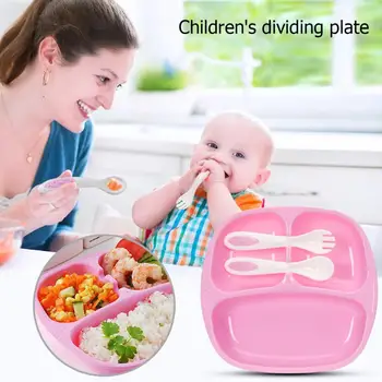

3pcs/Set Baby Bowl Spoon Fork Compact and Portable Carry Convenient Feeding Food Tableware Eating Training Dinnerware
