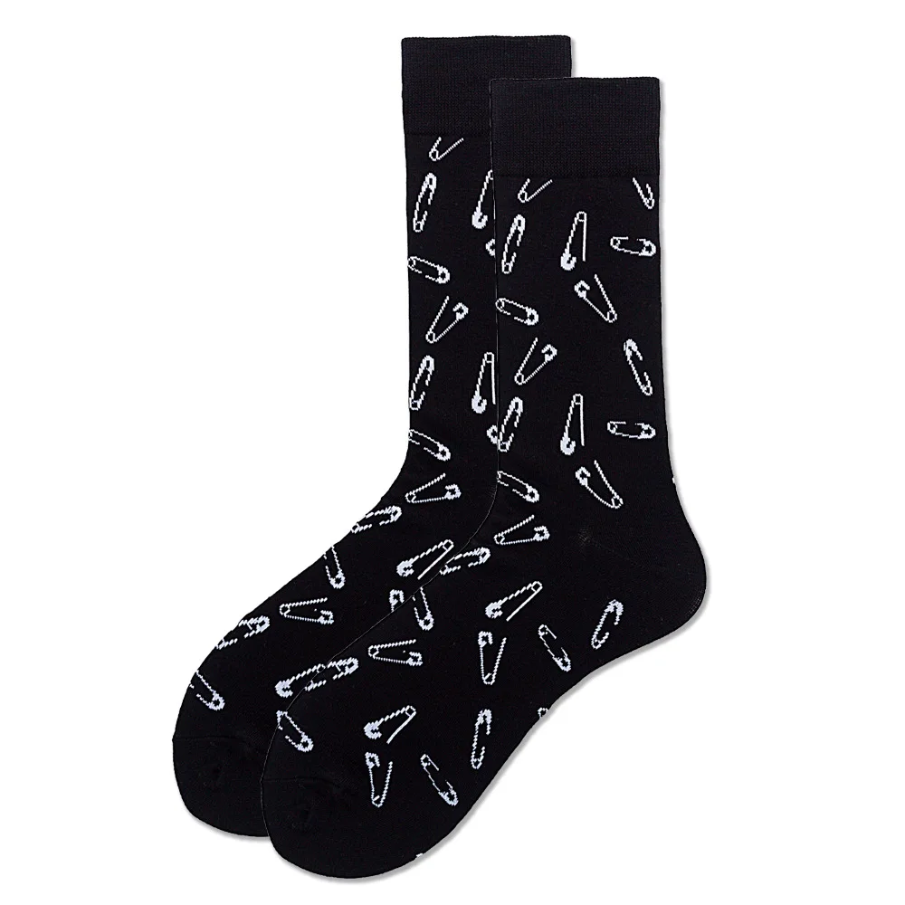 Женские цветные носки из чесаного хлопка с рисунком акулы, черепа, длинные носки для счастливых мужчин, новые повседневные носки для скейтборда - Цвет: C12