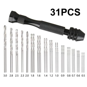 

31PCS High Quality Sharp Head Design Precision Pin Vise Hobby Drill Bits Mini Micro Hand Rotary Tools Set