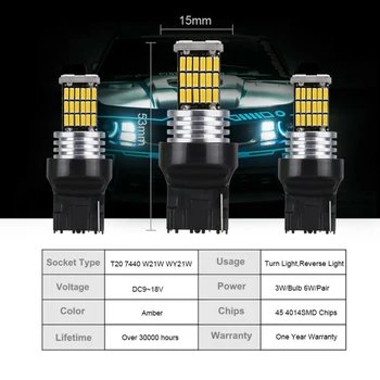 

Lamp LED Lights Bulbs Replacement Auto DC9V-18V Reversing Turn signals