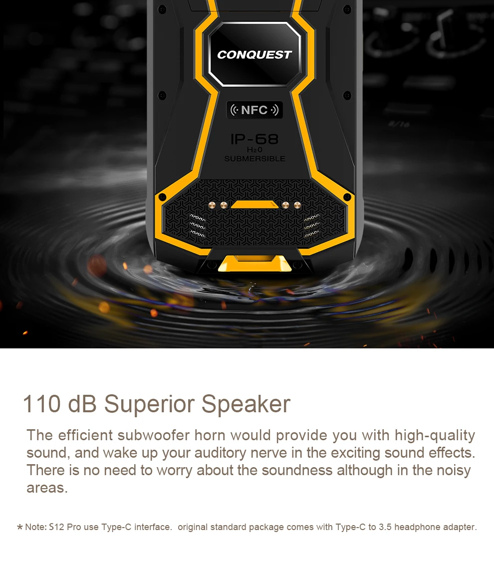 Conquest S12 pro прочный сотовый телефон IP68 Водонепроницаемый 5,99 дюймов ips Android 9,0 MTK6771 рация ПМР смартфон