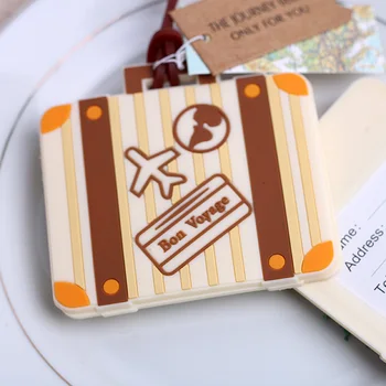 

100pcs Bon Voyage Airplane Luggage tag favor Wedding shower party children kids guest gift presents Souvenirs