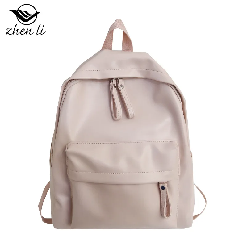 

Women Casual Women Backpack PU Leather School Backpack For Teenager Girls Travel Backpack Vintage Solid Shoulder Bags
