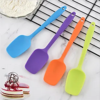 

1pcs 21cm Baking Tools For Cakes Silicone Spatula Spoon LFGB Cookie Spatulas Pastry Scraper Mixer Buttter Ice Cream Scoop