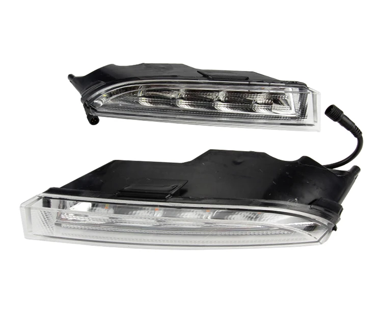 OKEEN 2 шт. 12В дневные ходовые огни для Volkswagen VW Scirocco R 2010 2011 2012 2013 Светодиодный дневной светильник белым светом сигнал поворота светильник Янтарный