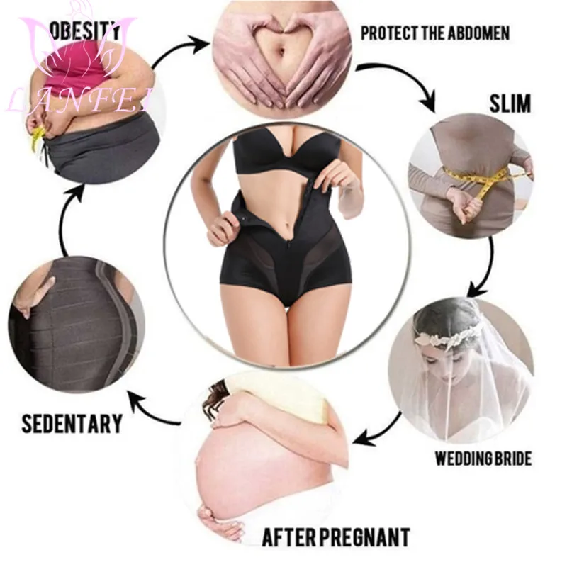 LANFEI Seamlsee Body Shaper Panties High Waist Trainer Butt Lifter Enhancer Underwear Women Slimming Cinchers Shapewear Faja