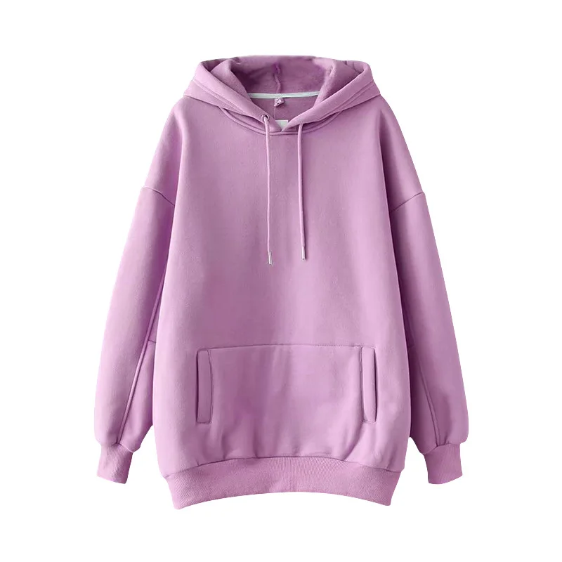 

Women Hoodies Solid Autumn Warm Velet Woman Sweatshirts Harajuku Hooded Thicken Female Hoody Tops Fashion Female Soft 5 Colors