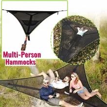 

Outdoor Multi Person Hammock 3 POINT DESIGN Portable Hammock Multi-functional Triangle Aerial Mat Convenient For Camping Sleep