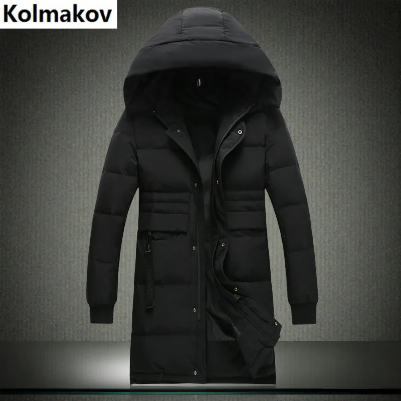 Новые мужские зимние Брендовые куртки с капюшоном из 80% белого утиного пуха, мужские пуховики с капюшоном, сохраняющие тепло пальто-парка