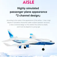 Intelligent Balance System Simulation RC Passenger Plane 500M EPP Anti-fall Material Cool Lighting RC Fixed-Wing Glider Airplane 2
