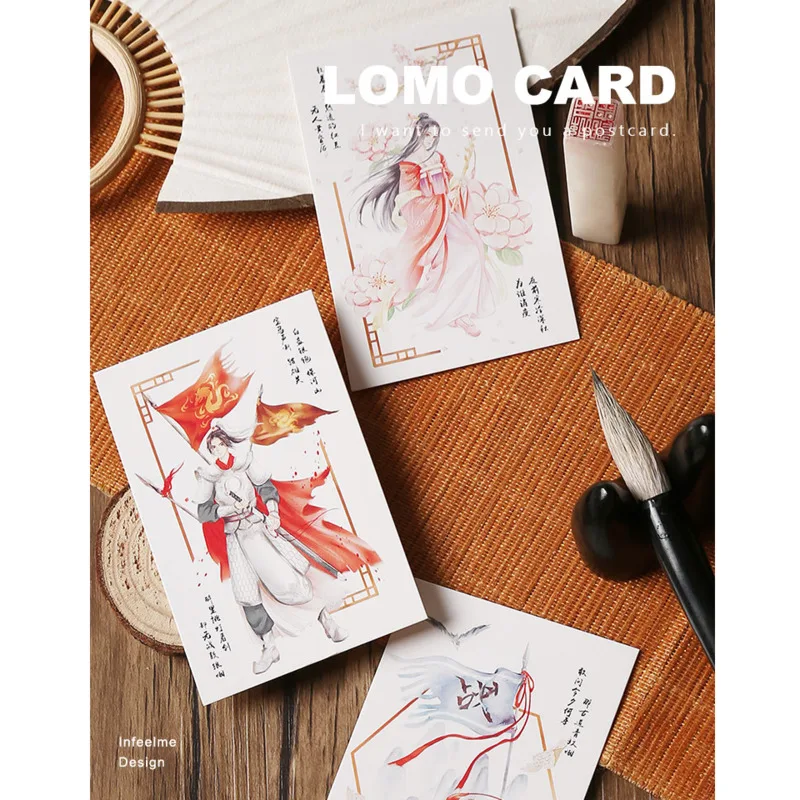 28pcs Small Postcard Cartoon Famous Painting Message Card Writable Bookmark Greeting Lomo Wall Decoration Paper Stationery Gift