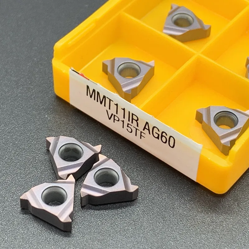 

High Quality 10PCS MMT 11ER 11IR AG55 AG60 VP15TF UE6020 US735 Carbide Insert Turning CNC Thread Cutting lathe Tool