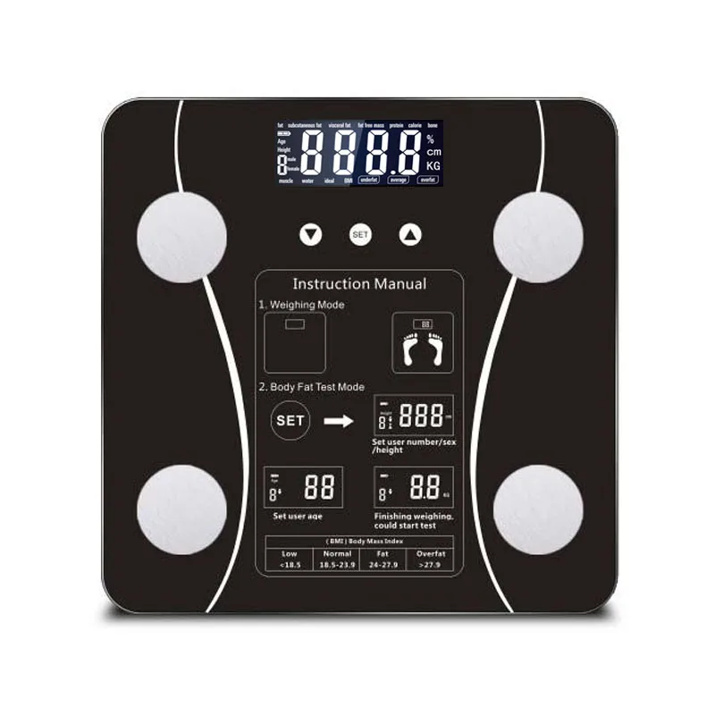 

Hot Smart Body Weight Scale Bathroom scale Digital Weighing Human Weight Balance touch lcd digital mi body Fat Scales Floor