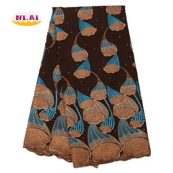 

NIAI African Cotton Lace Fabric 2020 High Quality Swiss Voile Lace In Switzerland Embroidery Swiss Voile Lace Fabric XY3177B-5