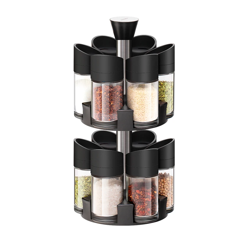 100ml x12 pc Matte AMINNO Кухня Профессиональный Стеллаж Для Хранения Специй Набор Приправы Диспенсер Стеклянные Бутылочки Бутылки Поворотное основание - Цвет: 100ml x12 pc Matte