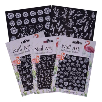 

1pcs 3D White Nail Art Sticker Flower Flora Rose Peony Decal Tip Manicure Decoration Tool Wrap Adhesive Beauty Foil JIDP225-236