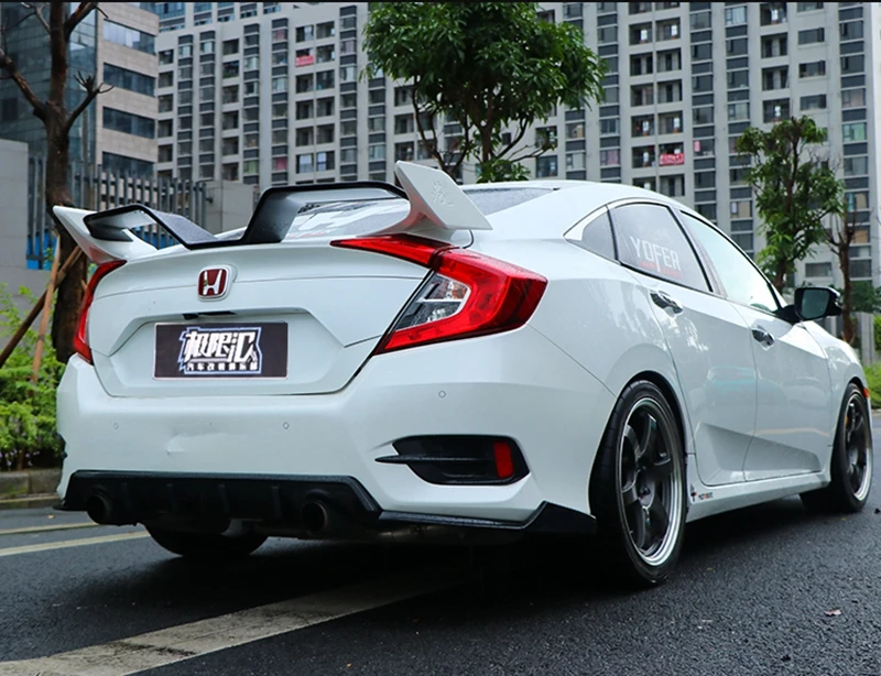 Для Honda Civic спойлер Высокое качество ABS Материал заднее крыло праймер цвет задний спойлер для Honda Civic спойлер