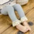Baby Girl Леггинсы Ребристые Брюки Kid Girls Хлопчатобумажные Мягкие Эластичные Брюки Лук Кружевные Леггинсы Малыш Повседневные Вязаные леггинсы