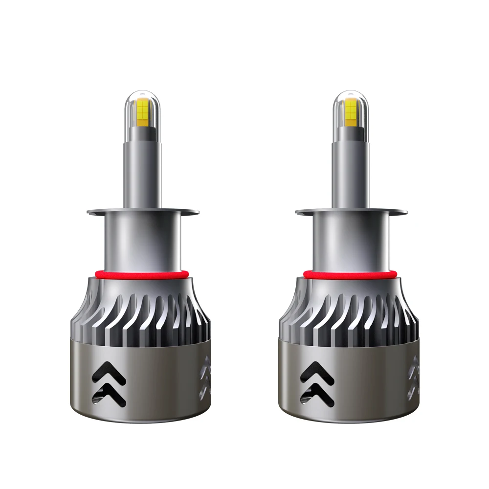 2 шт 12V 6000K H1 H3 H7 H11 9005 9006 светодиодные фары Противотуманные фары Дневные Фары свет фар Светодиодные лампы для автомобильных фар - Испускаемый цвет: H3