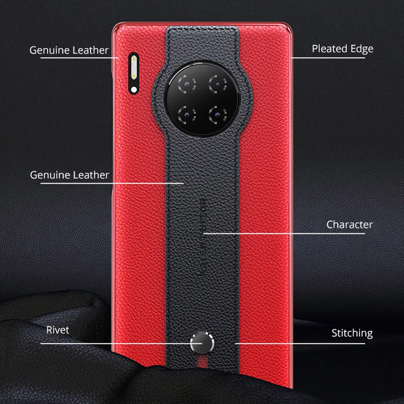 Vpower чехол для huawei mate 30 Pro, чехол из натуральной кожи для телефона huawei mate 30, чехол с ремнем и кольцом, подставка, бизнес-Чехол