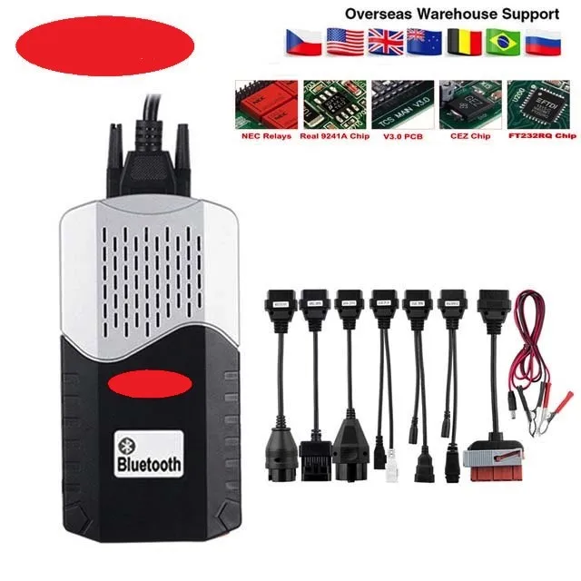 

2020 NEWEST 2016.R0 with keygen V3.0 pcb For Delphi obd2 Diagnostic Tool with bluetooth ds150e CDP tcs cdp pro+8 Car Cables