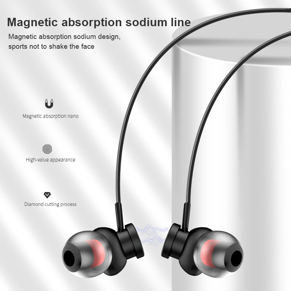 LB-T2 Bluetooth 5,0 магнитные Беспроводные наушники с нашейным ободом стерео HiFi наушники