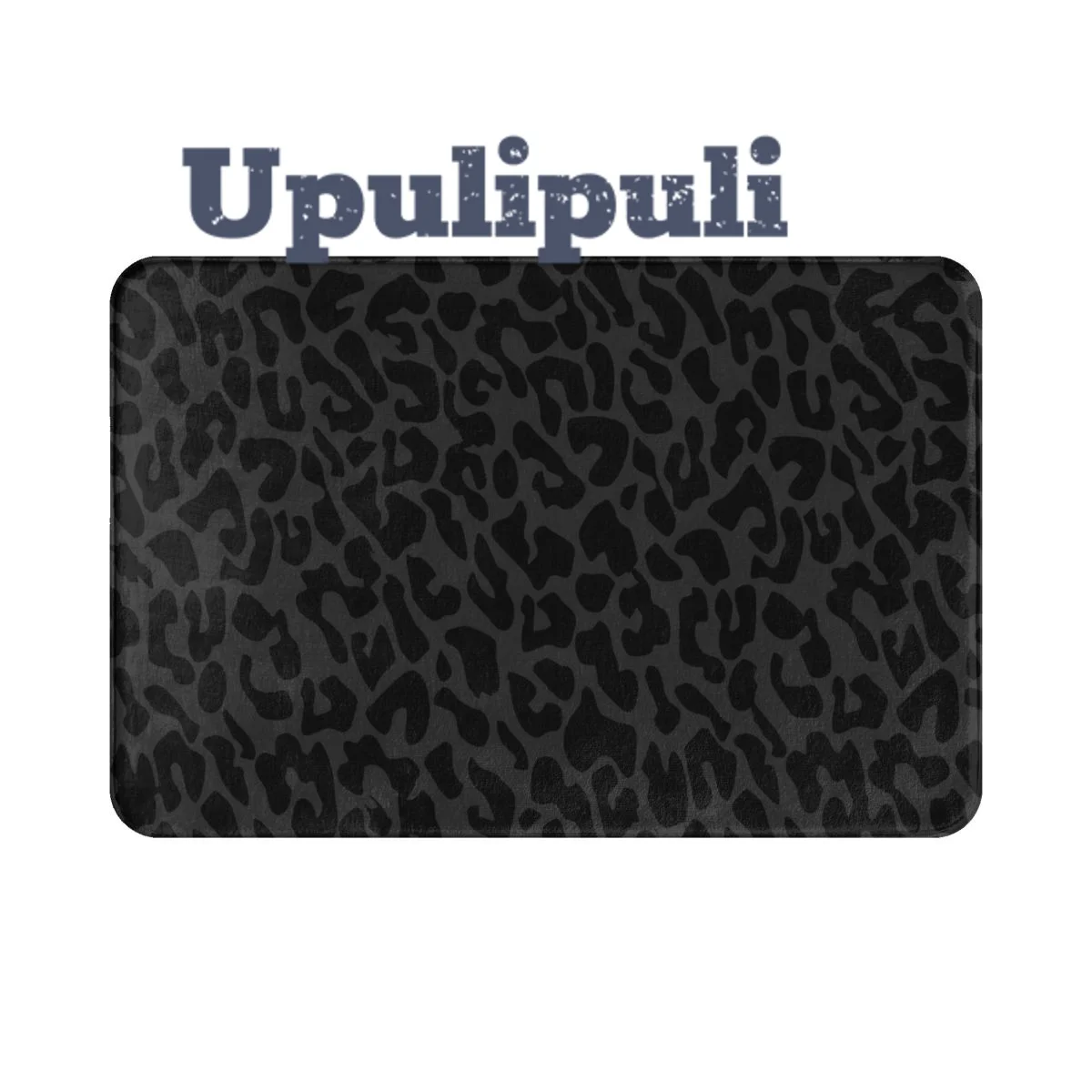 Черный леопардовый коврик мягкий Противоскользящие коврики для приветствия
