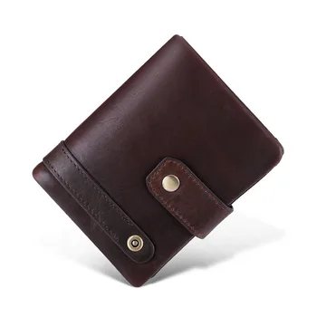 

Leather Wallet New Casual Fashion Men's Wallet RFID Card Bit More Retro Short Clutch Bag Men's