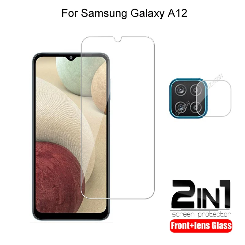 2 в 1 для Samsung Galaxy A12 пленка объектива камеры и защитная экрана защитное HD