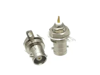 

10pcs Connector mini*BNC female bulkhead solder cup desk mount COAXIAL