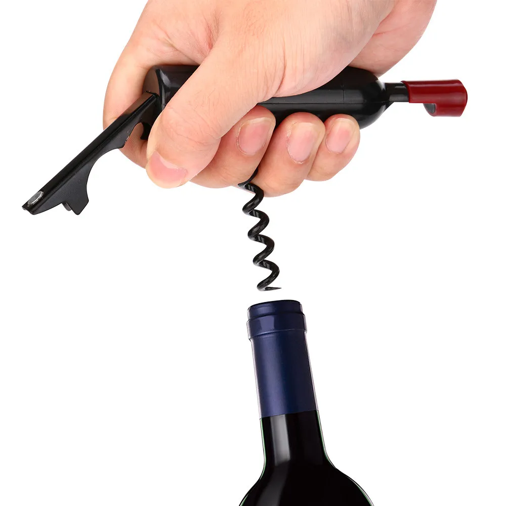 2 In 1 metal Multifunctional Metal Corkscrew Creative Pocket Mini Outdoor Keychain Wine Openers Beer Bottle Cap Opener | Дом и сад