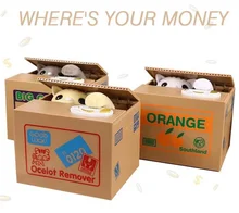 Panda Coin Box Kids Money Bank Automated Cat Thief Money Boxes Toy Gift for Children Coin Piggy Money Saving Box Gift