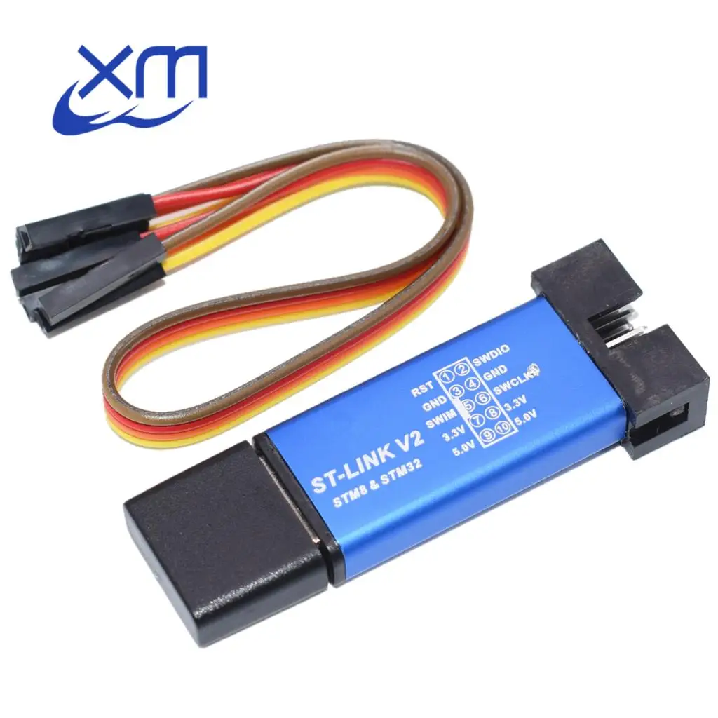 10 шт. программатор ST LINK Stlink ST-Link V2 Mini STM8 STM32 для загрузки с крышкой A41 случайных