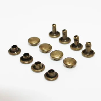 

10000pcs 6x6mm Double Cap Rivets Stud Rapid Rivets Leather Craft Repair