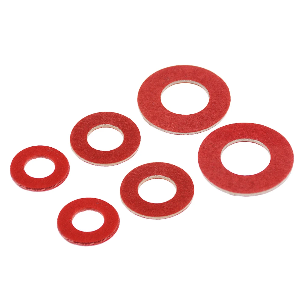 Inner Dia: M3x7mm WSHR-02981 100PCS M2 M3 5mm-8mm Outside Dia Insulated Washers Gasket Red Steel Paper Washer Gaskets 
