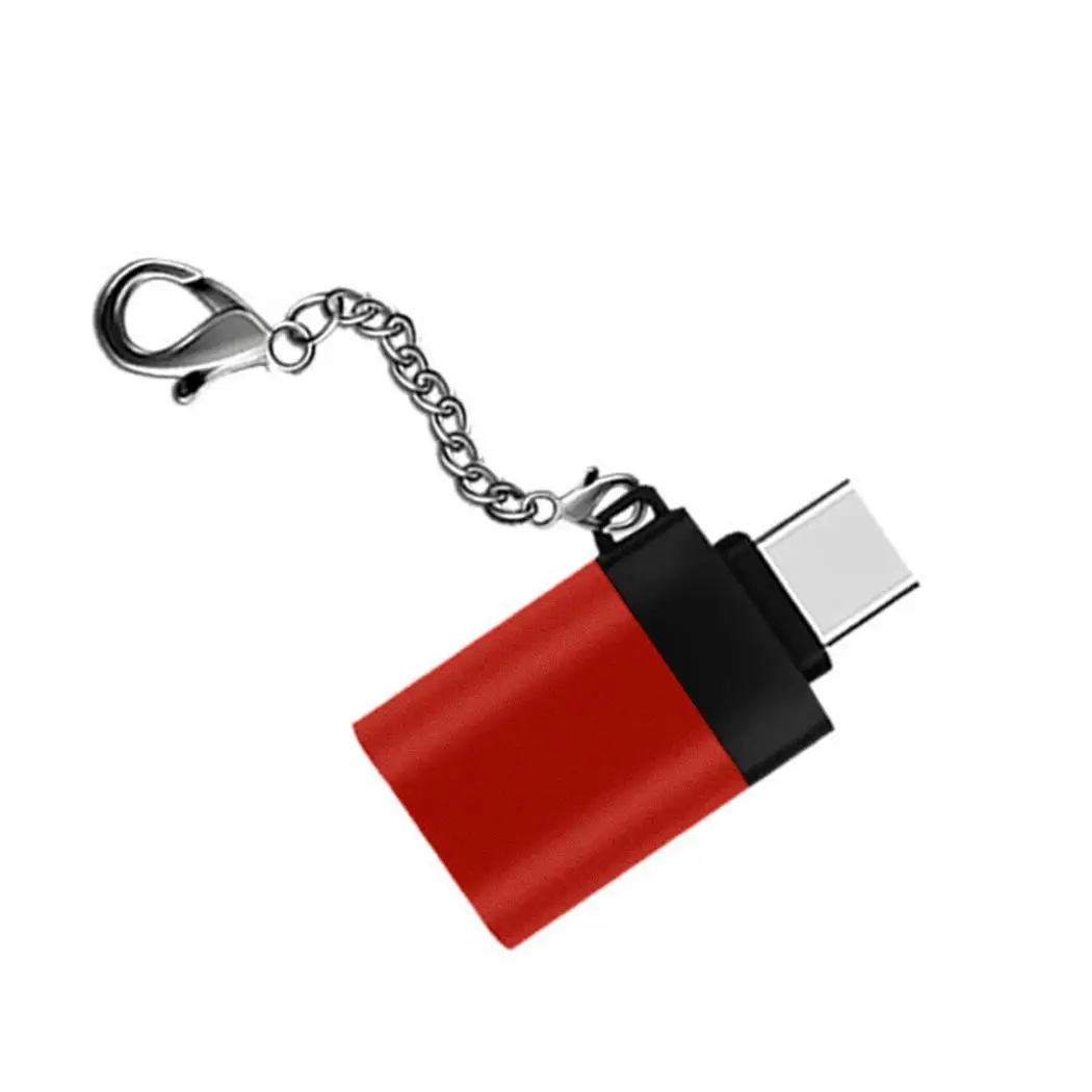 Многофункциональная переходная головка type-C к USB серебристая, красная, розовая, золотая, синяя, черная USB3.0 0,005 кг