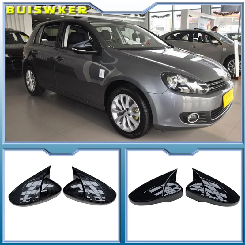 Side Rearview Mirror Caps Cover For Volkswagen For Vw Golf 6 Gti Mk6 20092014 Door Wing Mirror